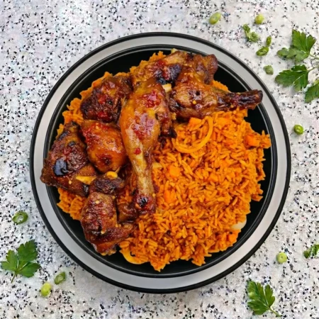 Jollof Rice & Chicken / Turkey (500ml)